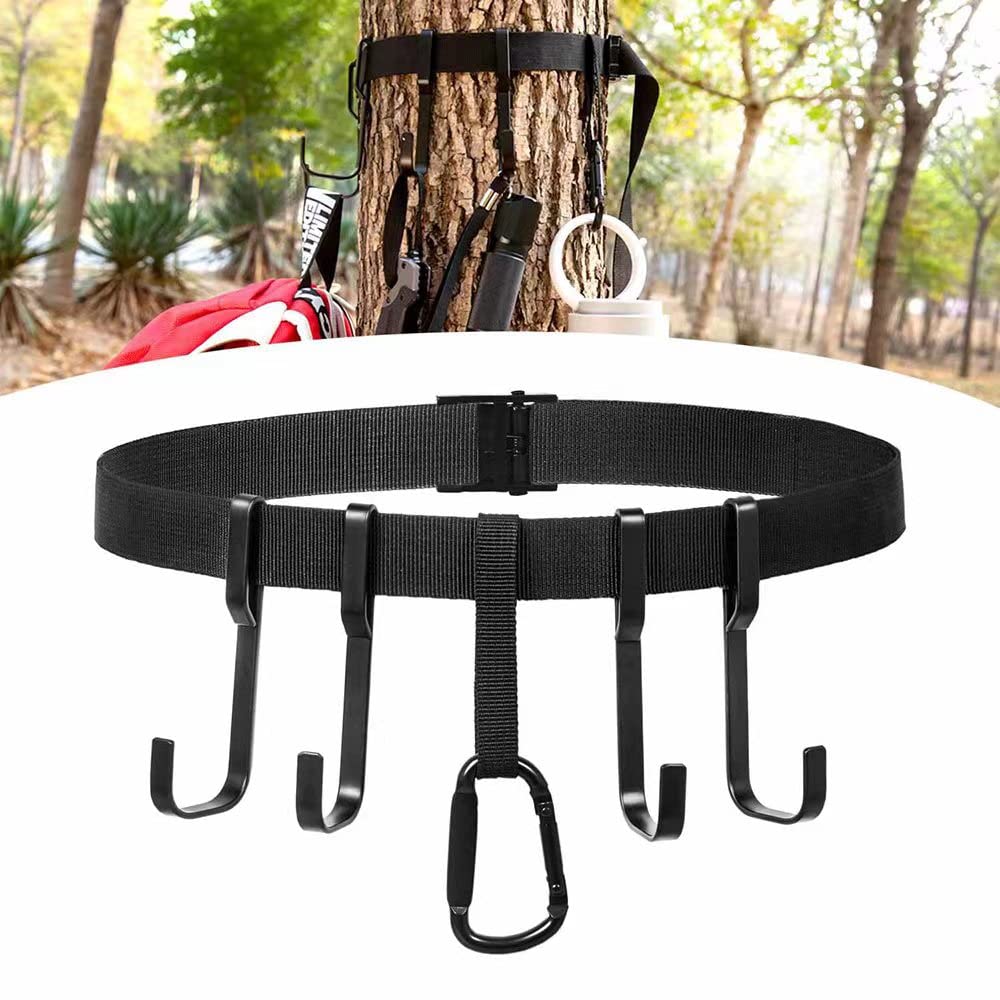 LCSICY Tree Stand Accessories for Hunting Treestand Gear Hanger with Metal Hooks Tree Stand Strap Gear Hangers for Hunting Gears,Perfect for Hunting Camping and Various Outdoor Activities