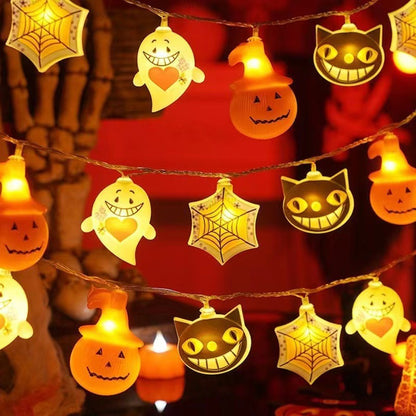 LED Pumpkin Lantern String Lights for Halloween Decor