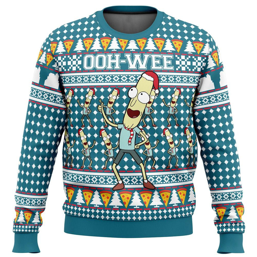 Pickle Rick Ugly Christmas Sweatshirt for Men and Women