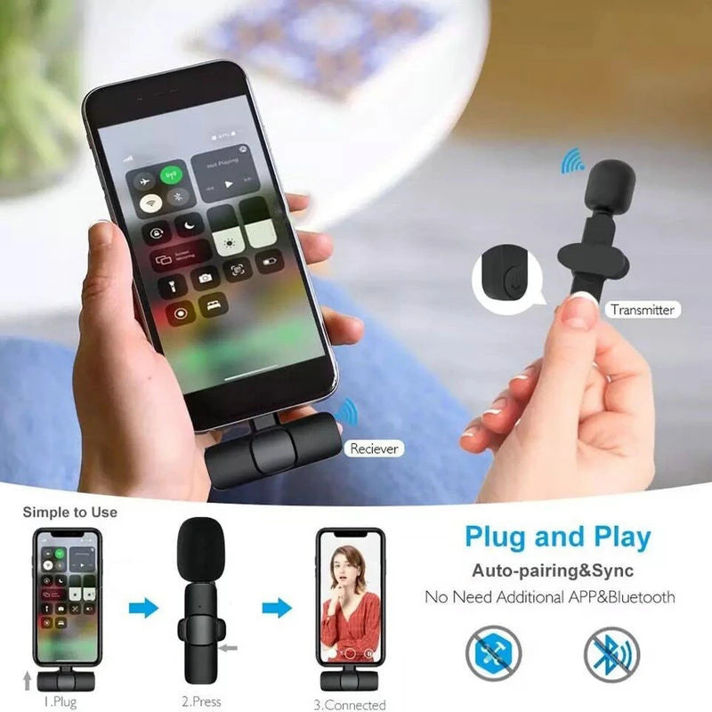 Portable Mini Wireless Lavalier Microphone