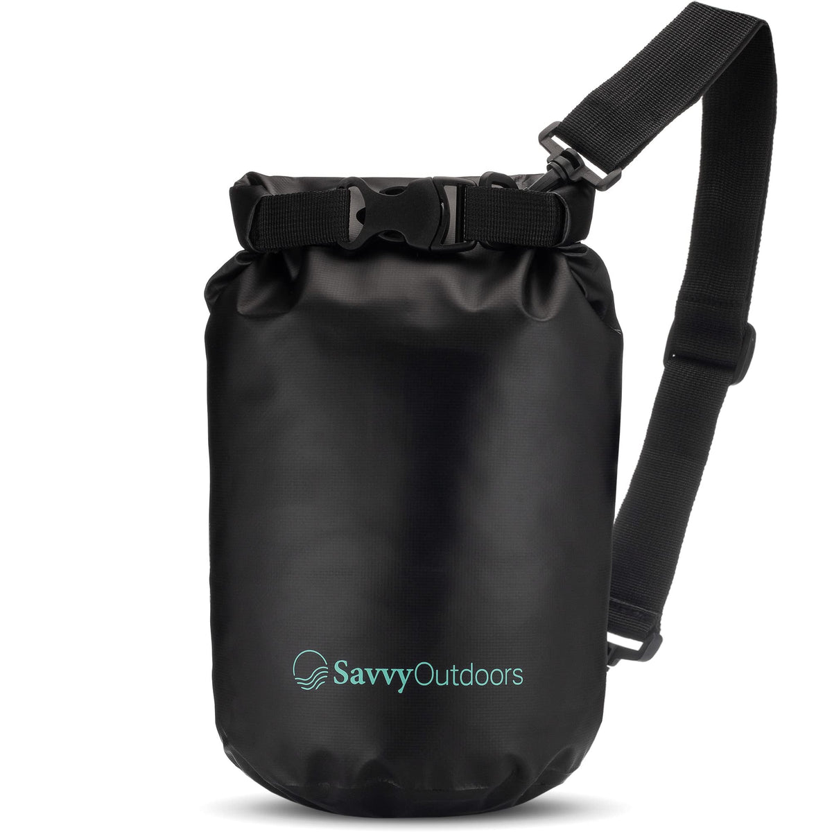 Savvy Outdoors Waterproof Dry Bag - Dry Bags for Food & Gear Stuff Sacks for Backpacking and Camping Equipment Waterproof Bag for Beach Boating Kayaking (5L Black)