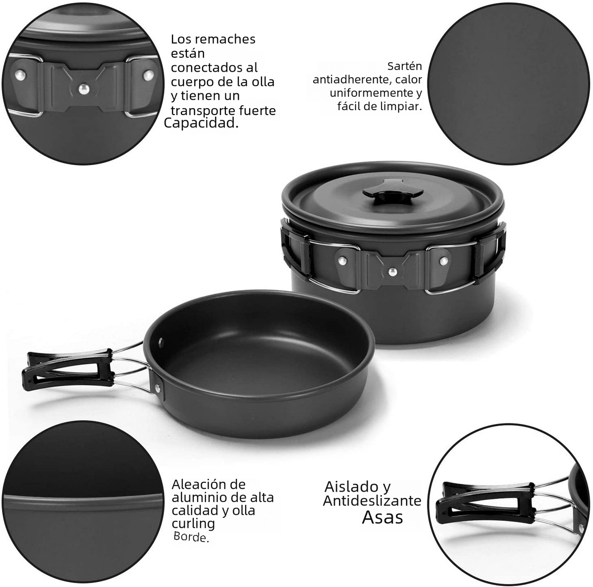 Outdoor Cooking Gear Set with Stove, Pot, and Teapot