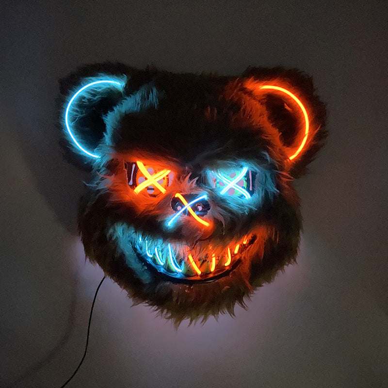 New Dual-Color EL Mask for Halloween Costume Party