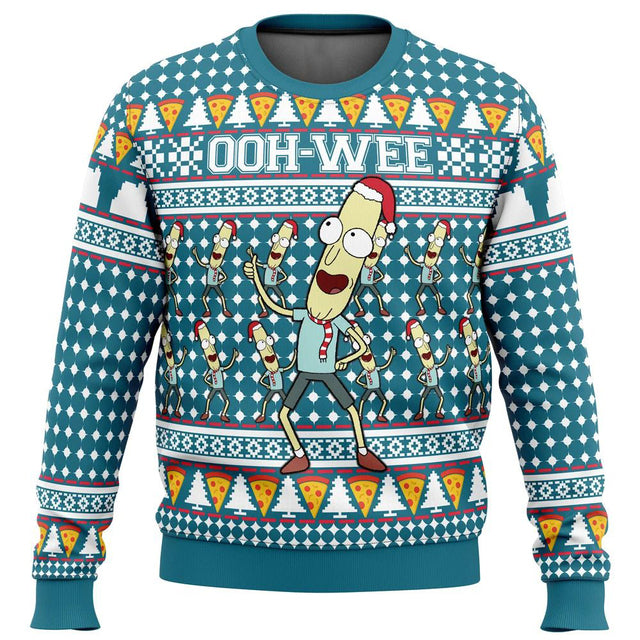 Pickle Rick Ugly Christmas Sweatshirt for Men and Women