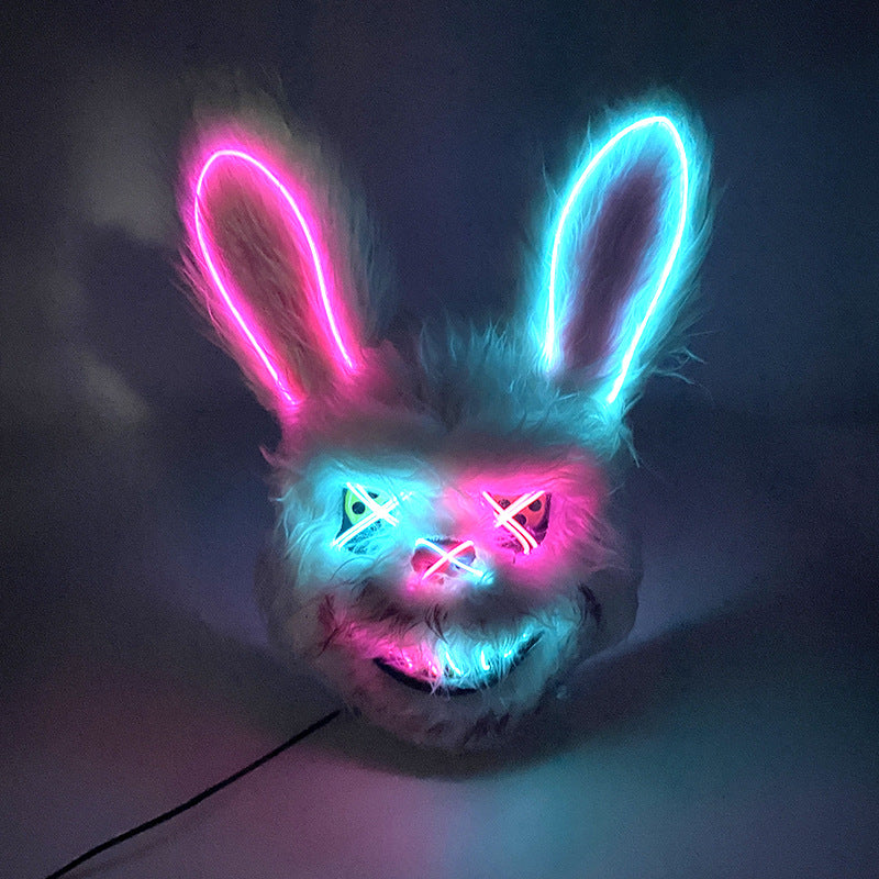 New Dual-Color EL Mask for Halloween Costume Party