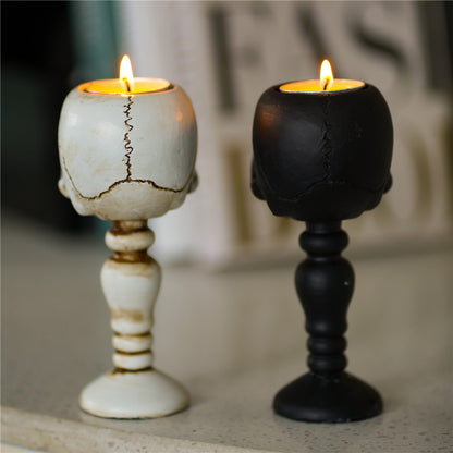 Black Standing Skull Decor Ornament for Halloween Party