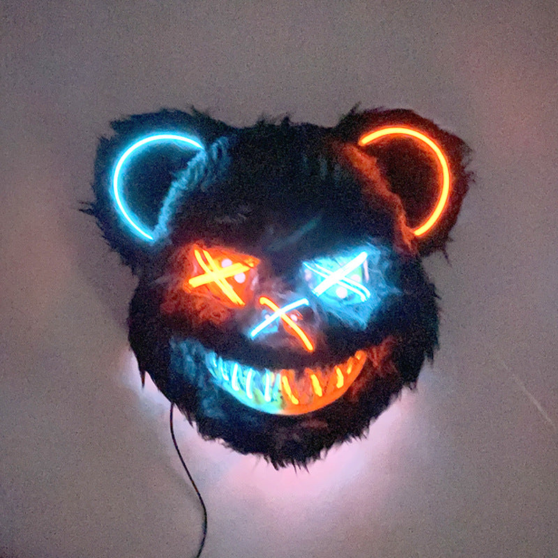 New Dual-Color EL Mask for Halloween Costume Party