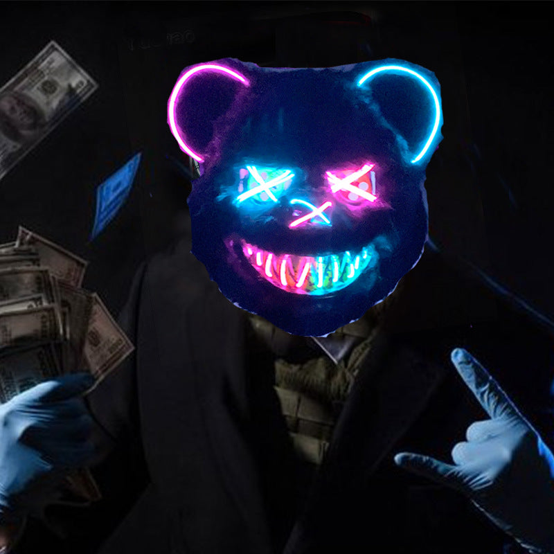 New Dual-Color EL Mask for Halloween Costume Party