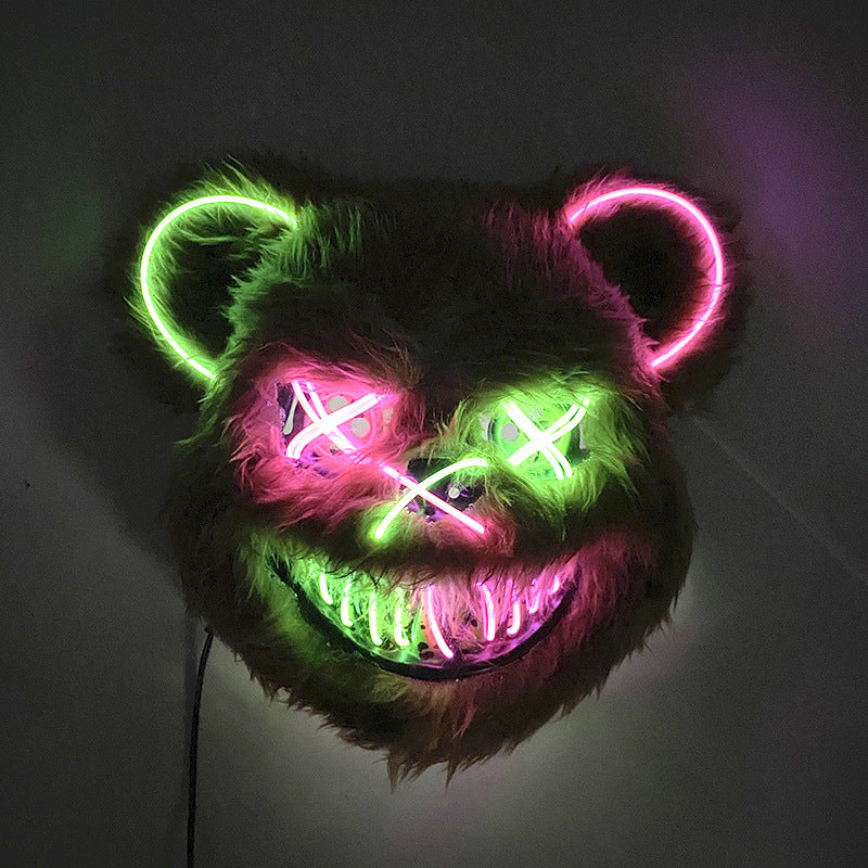 New Dual-Color EL Mask for Halloween Costume Party
