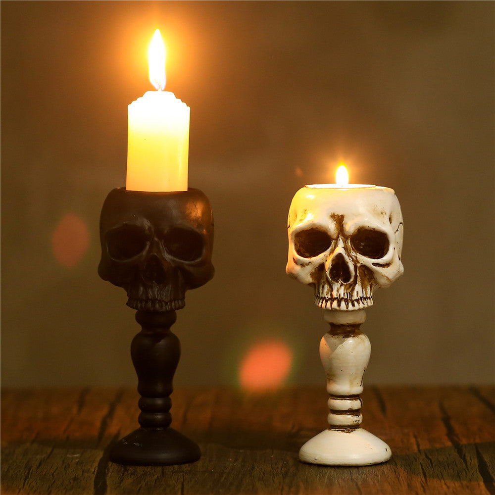 Black Standing Skull Decor Ornament for Halloween Party