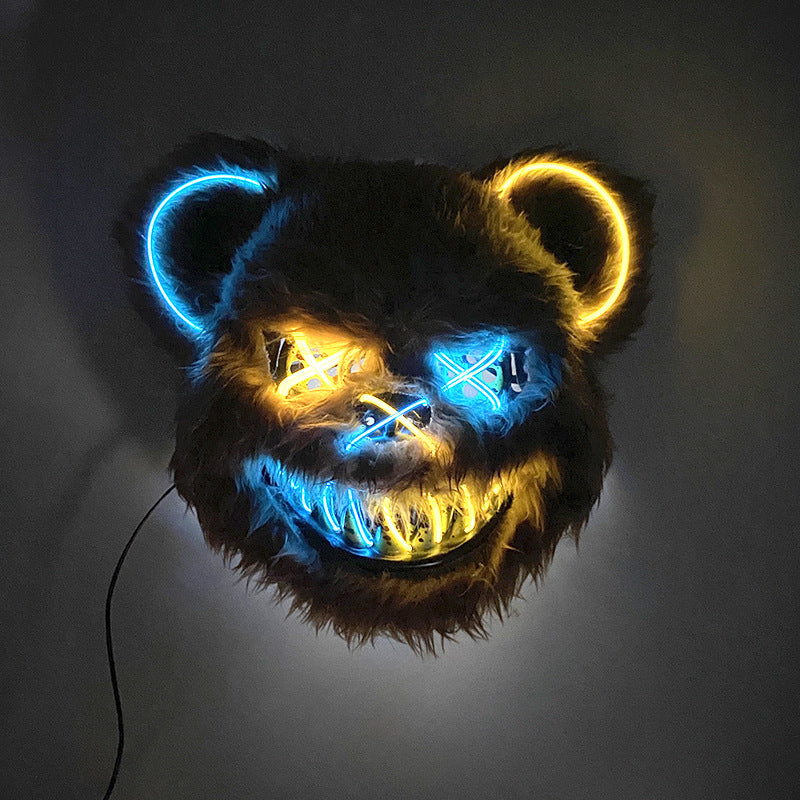 New Dual-Color EL Mask for Halloween Costume Party