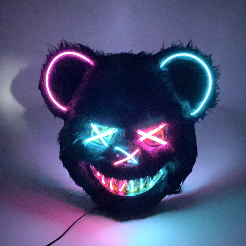 New Dual-Color EL Mask for Halloween Costume Party
