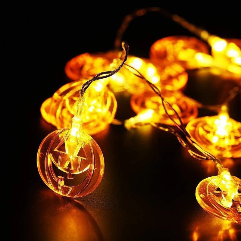 Halloween Pumpkin Lantern LED Ghost Bat String Lights