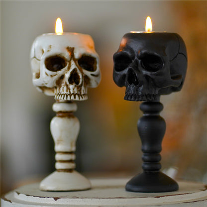 Black Standing Skull Decor Ornament for Halloween Party