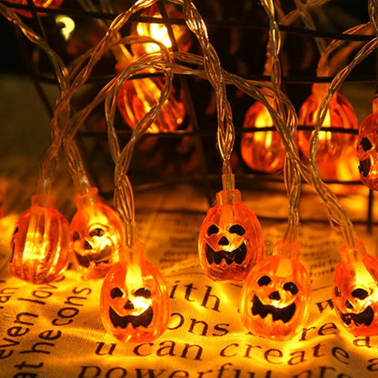 Halloween Pumpkin Lantern LED Ghost Bat String Lights