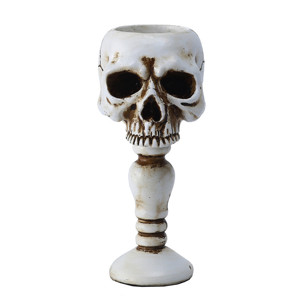 Black Standing Skull Decor Ornament for Halloween Party