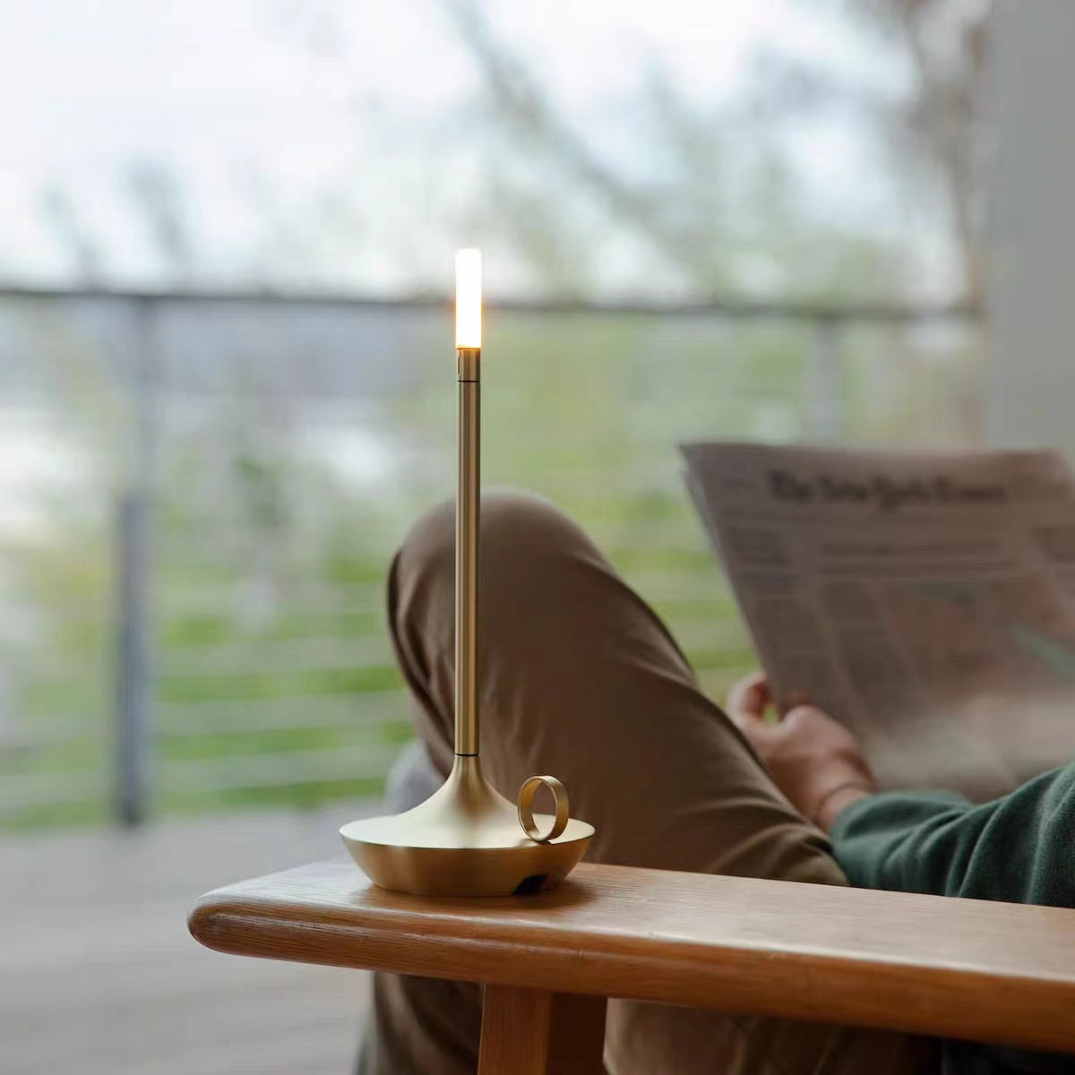 Modern Minimalist LED Vintage Candle Table Lamp