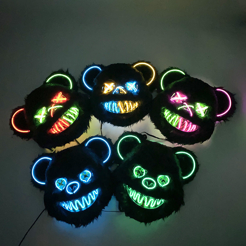 New Dual-Color EL Mask for Halloween Costume Party