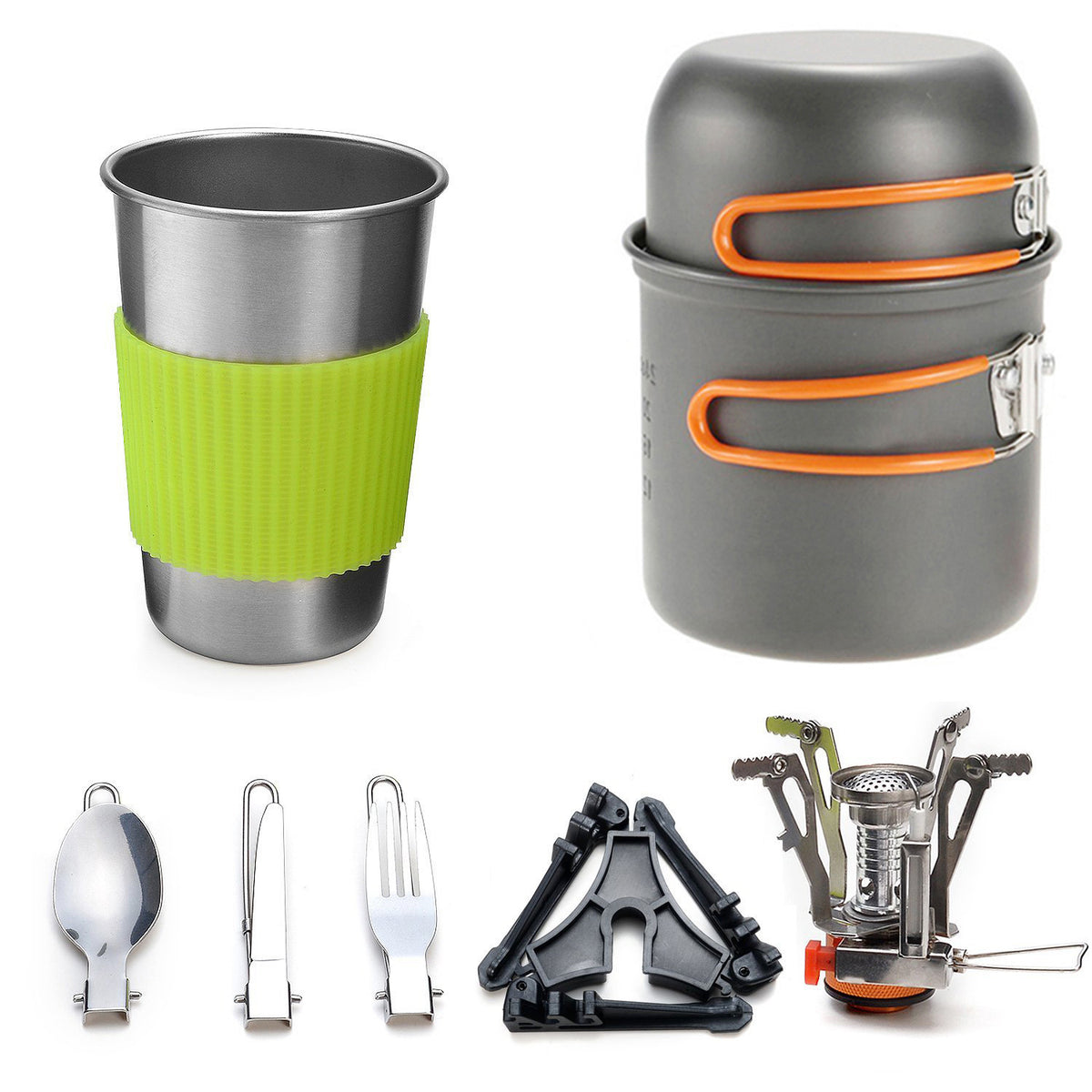 Outdoor Cooking Gear Set for 1-2 Person Camping