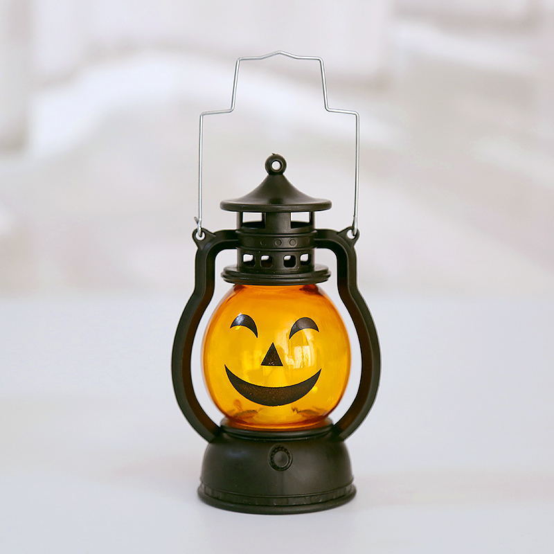 Portable Pumpkin Skull Oil Lamp for Halloween Decor