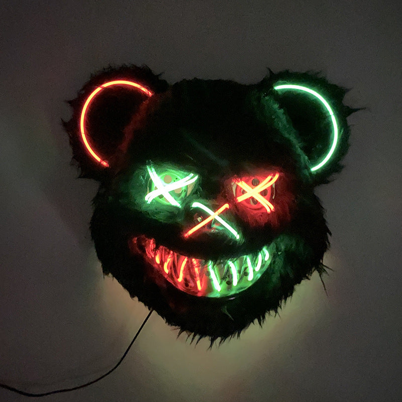 New Dual-Color EL Mask for Halloween Costume Party