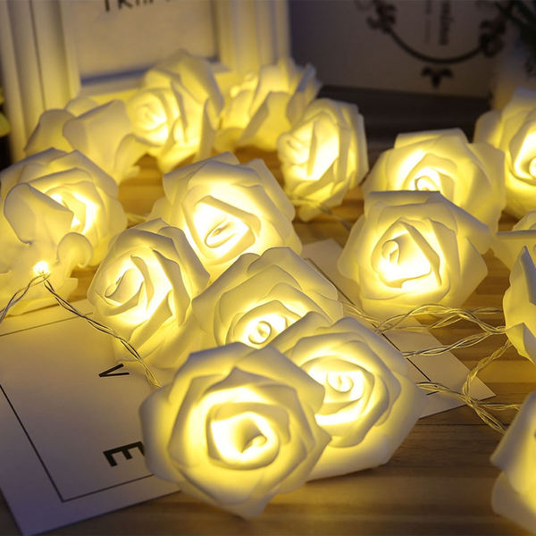 LED Rose Flower String Lights