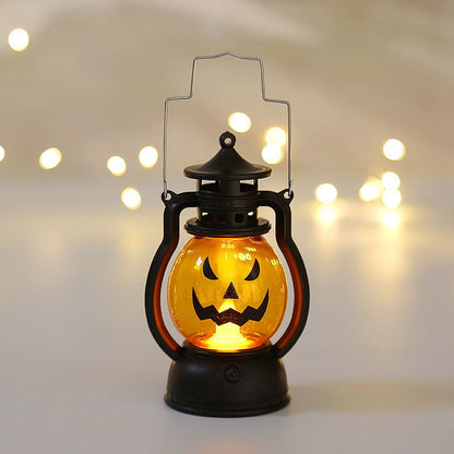 Portable Pumpkin Skull Oil Lamp for Halloween Decor