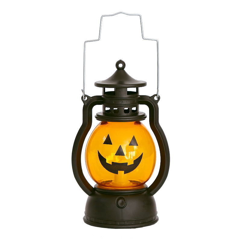 Portable Pumpkin Skull Oil Lamp for Halloween Decor