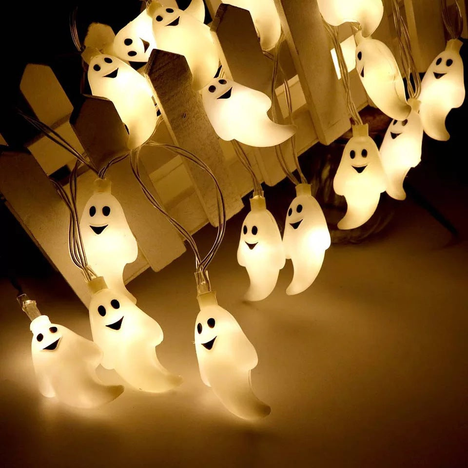 Halloween Pumpkin Lantern LED Ghost Bat String Lights