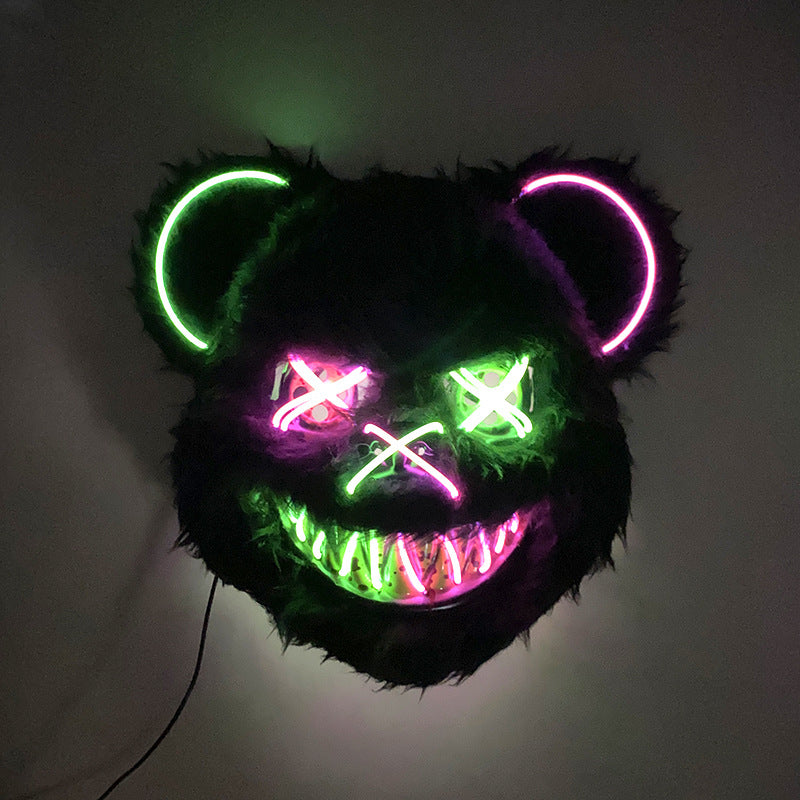New Dual-Color EL Mask for Halloween Costume Party