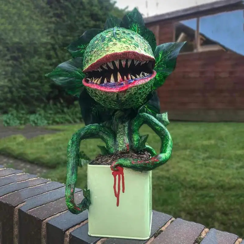 Cannibal Plant Resin Prop for Halloween Garden Decor