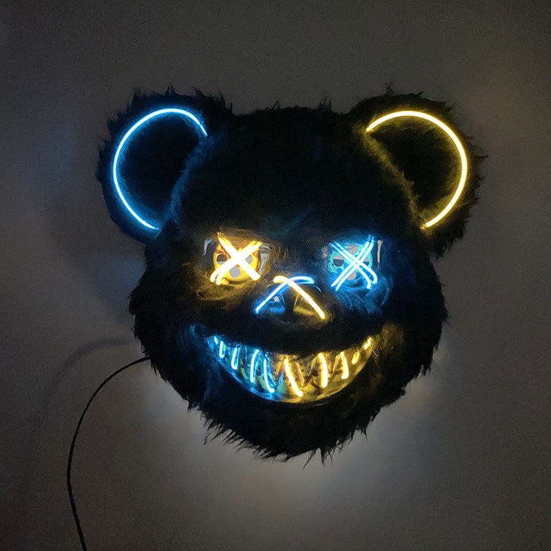 New Dual-Color EL Mask for Halloween Costume Party
