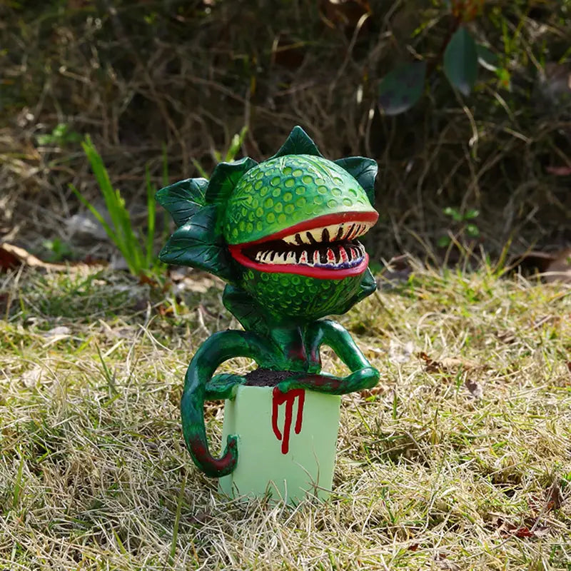 Cannibal Plant Resin Prop for Halloween Garden Decor