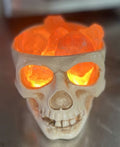 Resin Skull Rock Lamp - Halloween Home Decor Night Light