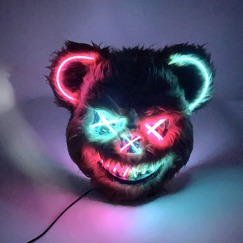 New Dual-Color EL Mask for Halloween Costume Party